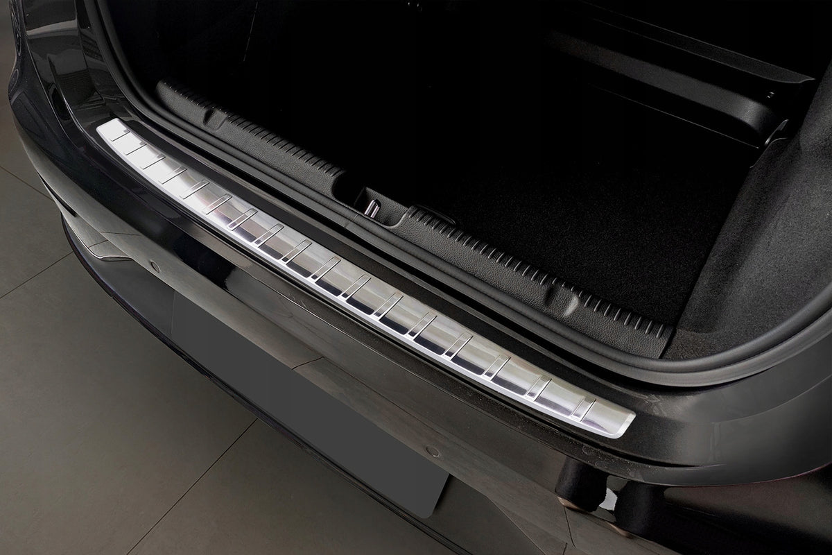 Avisa bakfangerbeskytter til Mercedes EQE (V295) / Silver Edition – rustfritt stål børstet