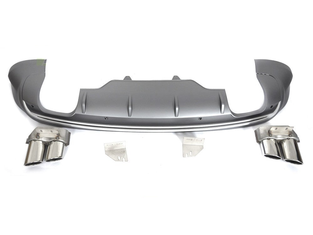 Audi Q5 8R sølv Sport S twin outlet bakdiffusor