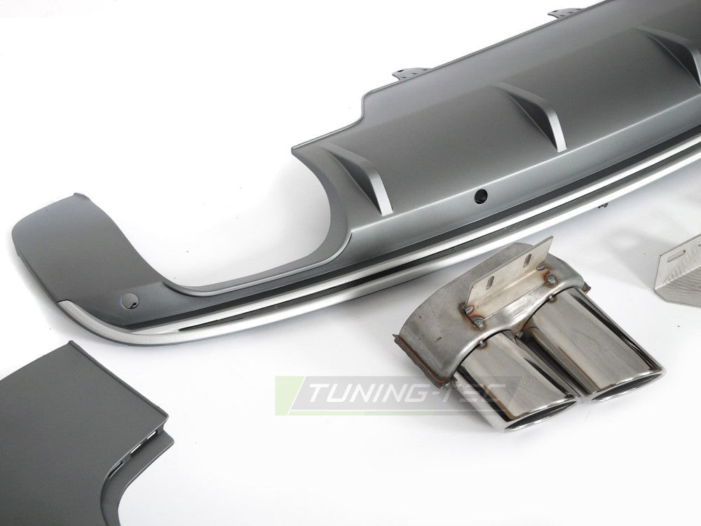 Audi Q5 8R sølv Sport S twin outlet bakdiffusor