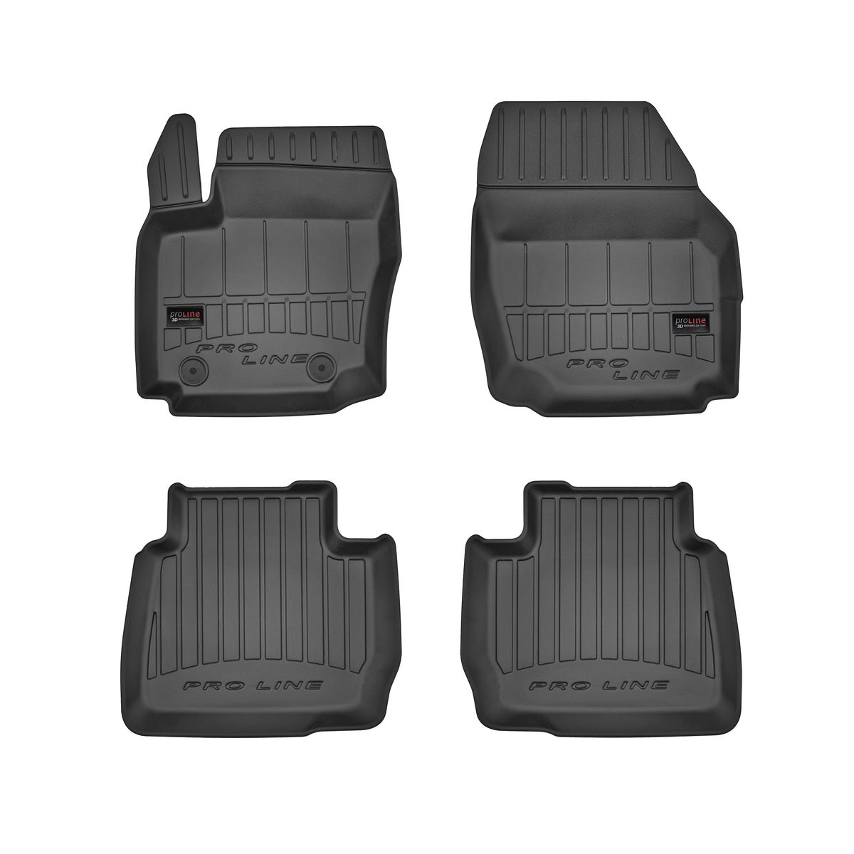 Frogum 3D Premium gulvmatter til Ford Mondeo IV 2007-2010 – svart TPE med 60 mm sidekant, sett med 4 stk.