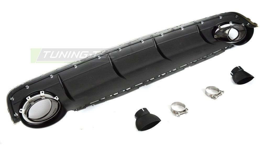 Audi Q7 4M bakdiffusor, blank svart