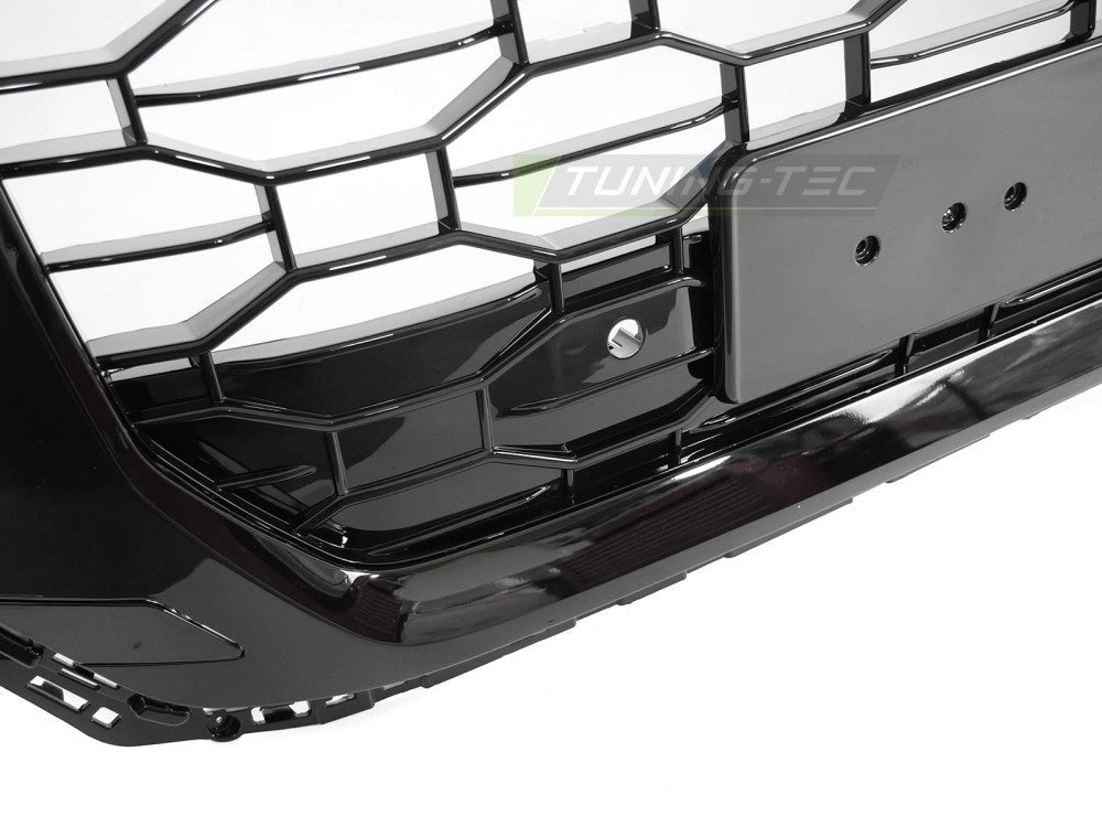 Audi Q8 sport-stil grill, blank svart PDC