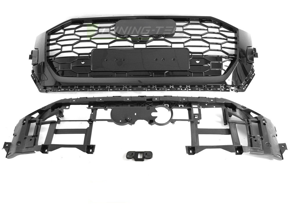 Audi Q8 sport-stil grill, blank svart PDC