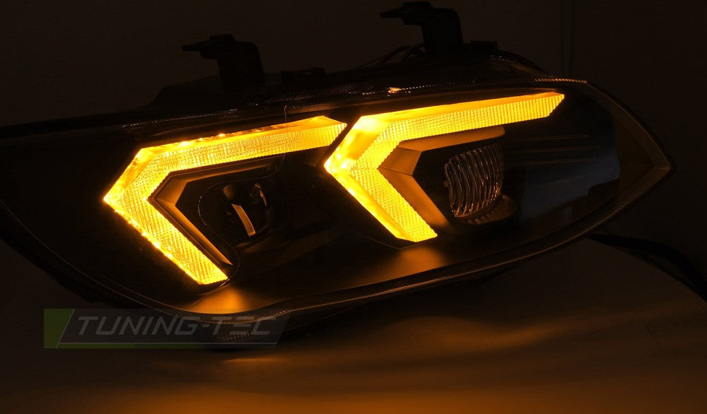 BMW E92/E93 LCI 10–13 gul DRL, svart
