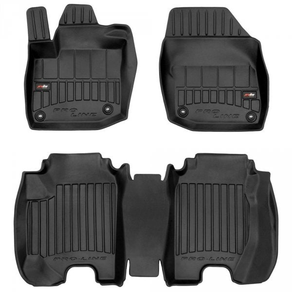 Frogum 3D Premium gulvmatter til Honda Civic IX (2011-2016) – svart TPE med 60 mm sidekant