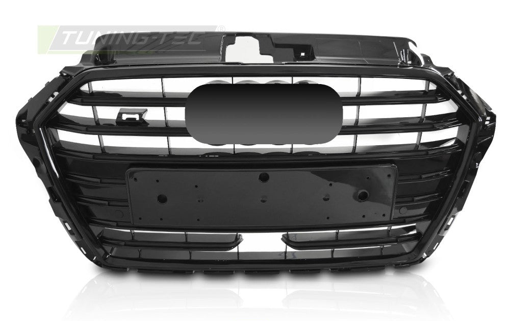 Audi A3 8V frontgrill gloss sort med PDC og ACC