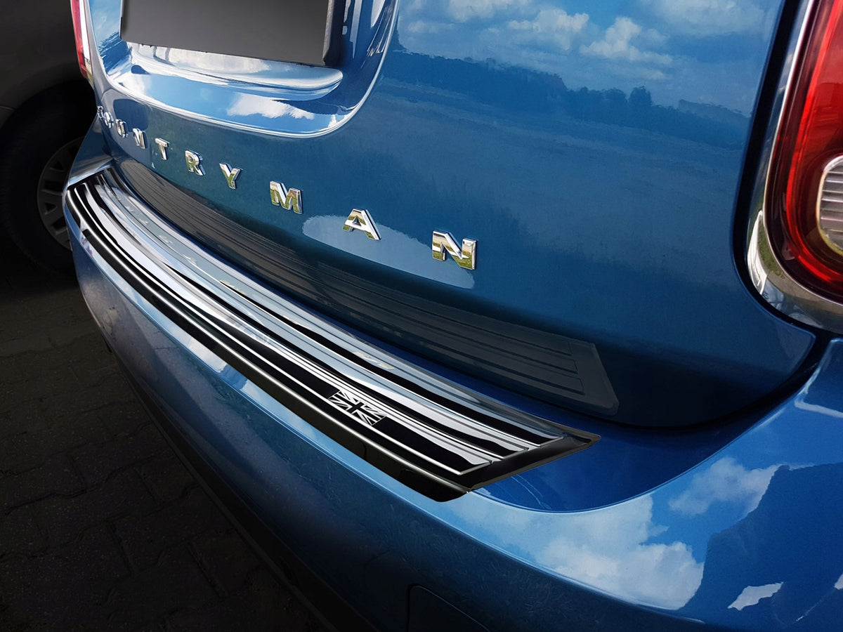 Avisa bakfangerbeskytter til Mini Countryman R60/F60 II – svart børstet overflate