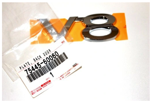 Emblem Toyota / bakdør emblem Land Cruiser J200 Bakluke - sett forfra