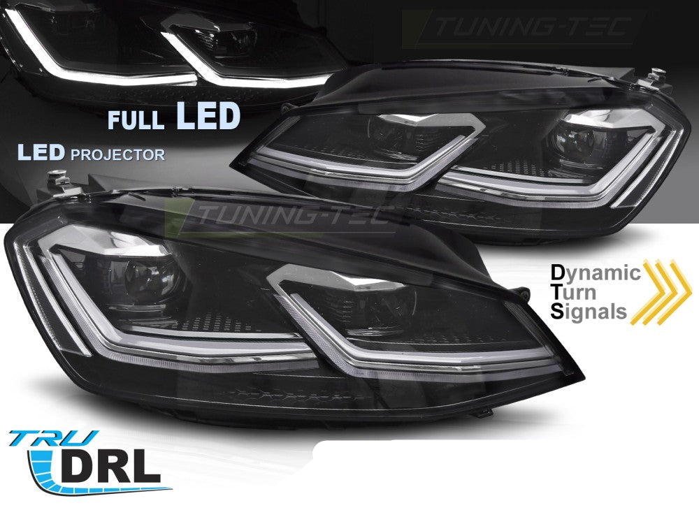 VW Golf 7 Silver Line DRL full LED frontlykter