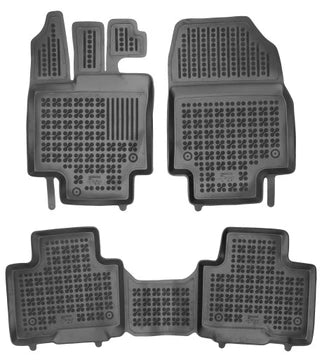 Rezaw-Plast TPE-gummimatter til Toyota Highlander IV (XU70) 2019– – svart, 3-delt sett med høye kanter