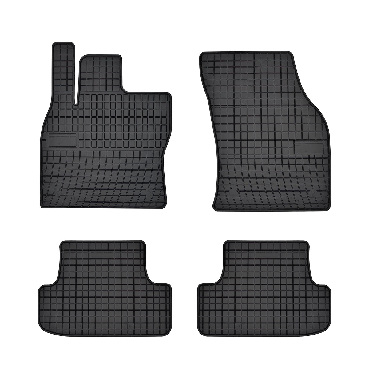 Frogum gummimatter til Audi Q2 / SQ2 GA – svart med 1 cm sidekant, sett med 4 matter