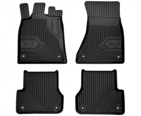 Frogum 3D Premium gulvmatter til Audi A6 C7 (2011-2018) – TPE, vanntette, titanium svart, sett med 4