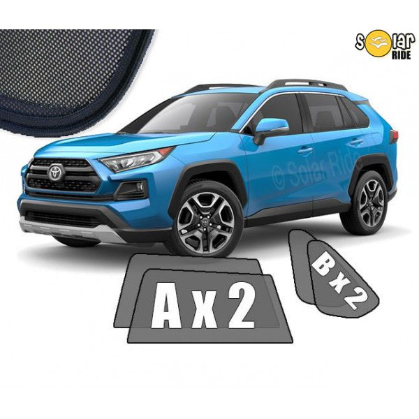 Sr solskjerm i akryl til Toyota RAV4 med enkel montering og vindavvisende funksjon