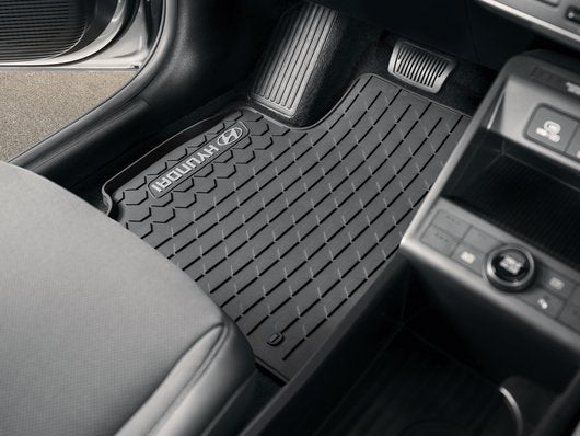 Hyundai OEM All-Weather gulvmatter i TPE-gummi til Hyundai Kona Electric II (2022–) – 4 stk, anthracite svart