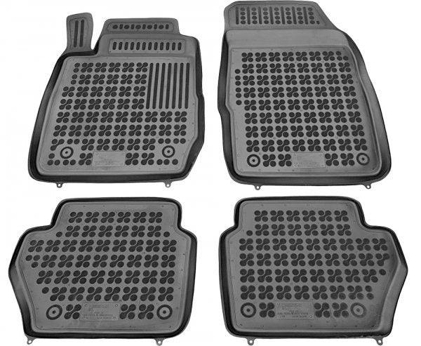 Rezaw-Plast gummimatter til Ford Fiesta Mk6 (2008-2017) – svart, 30 mm høykant, sett med 4 matter