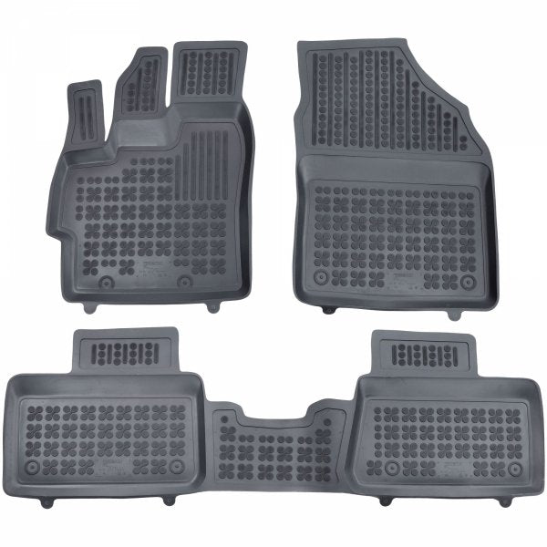 Rezaw-Plast TPE-gummi gulvmatter til Toyota AYGO X 2022– – svart, 3-delt sett med 30 mm kanter
