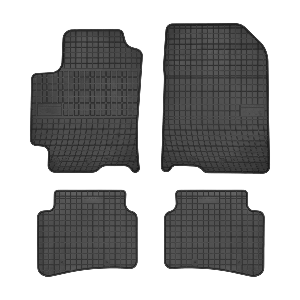 Frogum gummimatter til Kia Rio IV 2016-2023 – svart med 1 cm sidekant, sett med 4 stk.