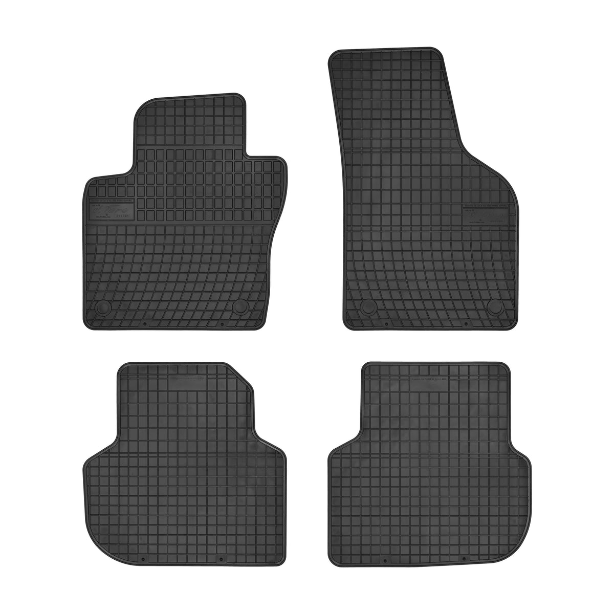 Frogum gummimatter til VW Jetta VI (2011-) – svart/anthracite, sett med 4, sidekant 1 cm