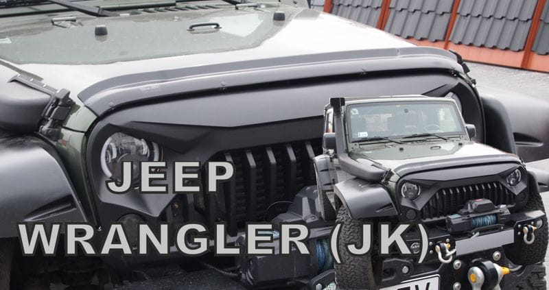 Heko panserbeskytter i akryl til Jeep Wrangler JK med enkel montering og steinsprutbeskyttelse