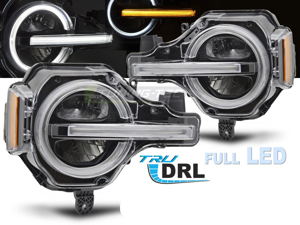 Ford Bronco 2021–2024 svart Full LED DRL frontlykter