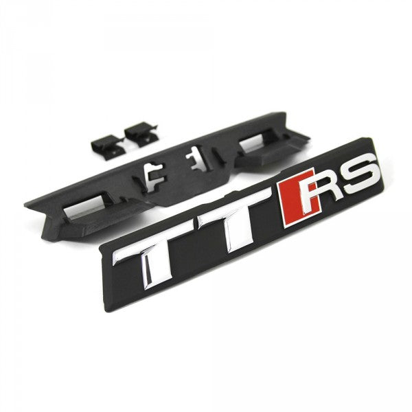 Emblem/logo til Audi TTRS (8S) Black i svart, laget i ABS-materiale med perfekt passform for front grill