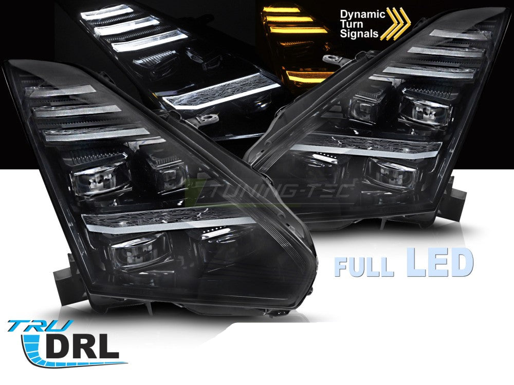 Nissan GT‑R Full LED frontlykter SEQ DRL