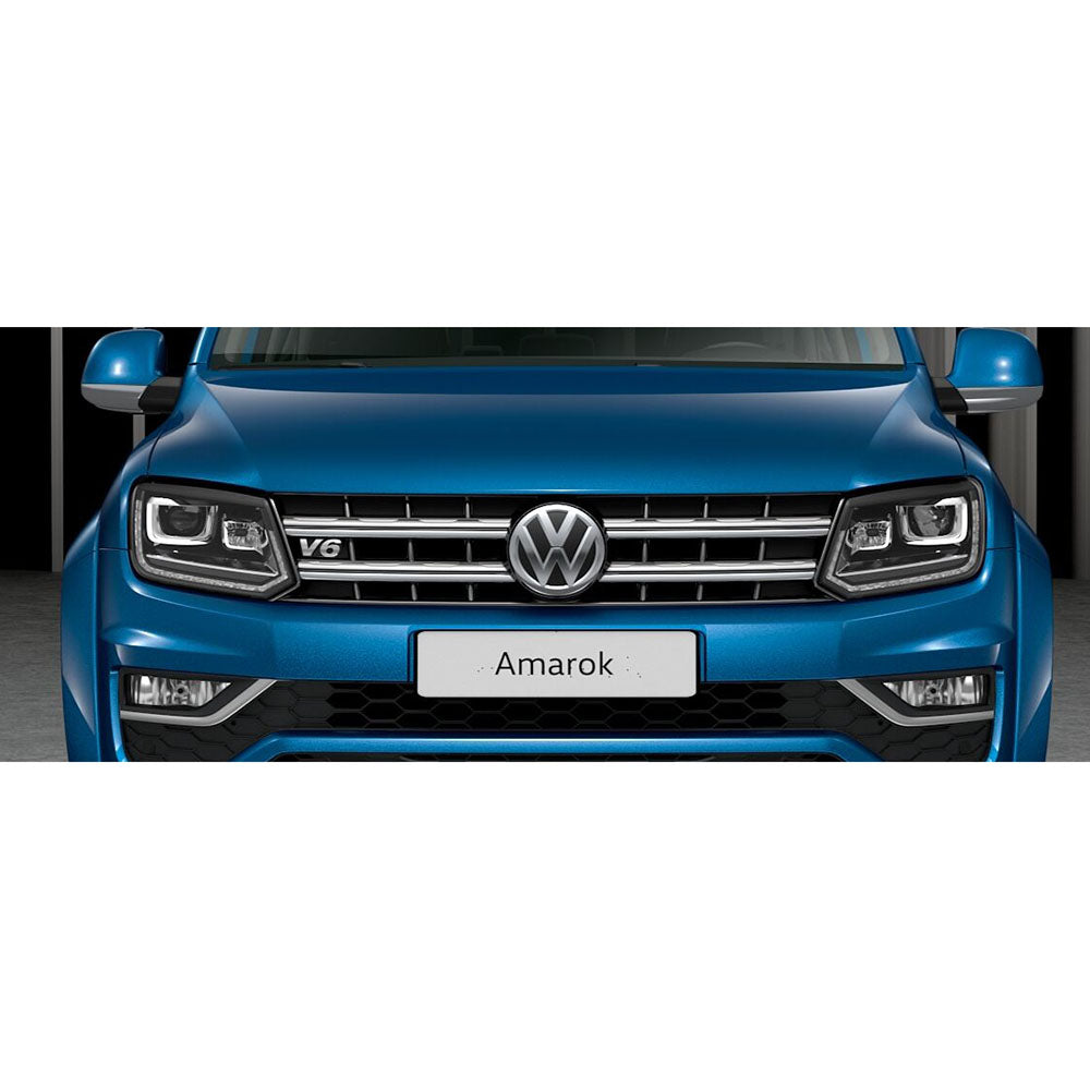 Emblem Vw Amarok > / Glossy Chrome Satin Black - nærbilde