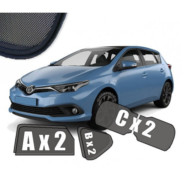 Sr solskjerm i akryl til Toyota Auris II, vindavviser med enkel montering og regnbeskyttelse