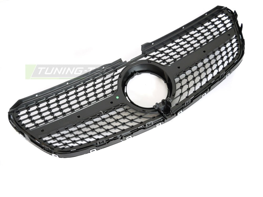 Grill Mercedes V-Klasse/Vito W447 14-19 sort/krom med festedetaljer.