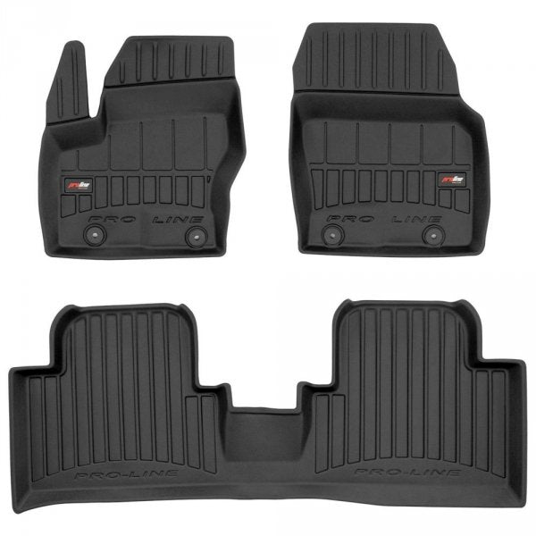 Frogum 3D Premium gulvmatter i TPE til Ford Grand C-MAX II (2010-2019) – svart, vanntett, 60 mm kant