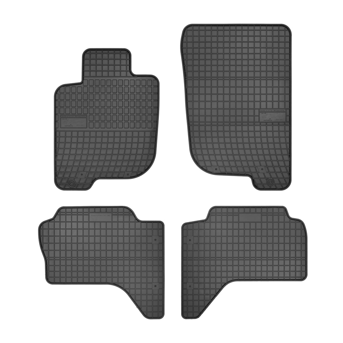 Frogum gummimatter til Mitsubishi L200 2007-2016 – svart, 4-delers sett med 1 cm sidekant