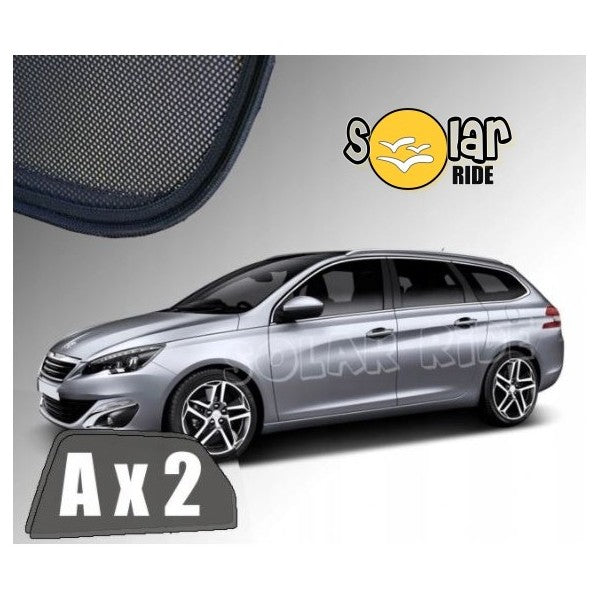 Sr solskjerm i akryl til Peugeot 308 SW II stasjonsvogn, roykfarget vindavviser for bedre ventilasjon og regnbeskyttelse