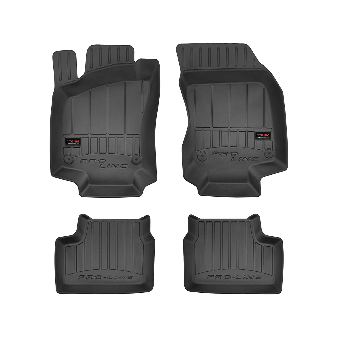 Frogum 3D Premium gulvmatter til Opel Astra H / Astra H GTC (2004-2014) – TPE, svart, 4-delers sett med 60mm sidekant