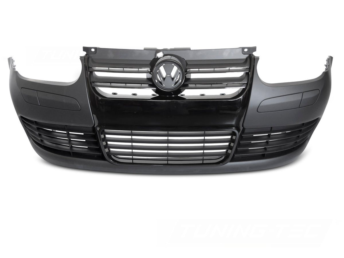 Støtfanger foran Sport Style til Vw Golf 4 97-03, sett rett forfra på hvit bakgrunn.
