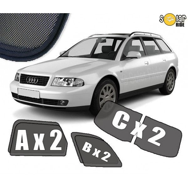 Sr solskjerm i akryl til Audi A4 B5 Avant stasjonsvogn, vindavviser og regnbeskyttelse