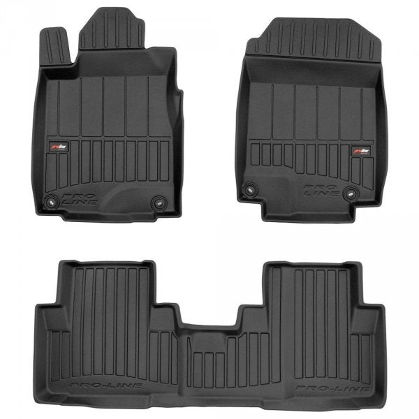 Frogum 3D Premium TPE-gulvmatter til Honda CR-V IV (2012-2018) – svart, høy sidekant, sett med 3 stk.
