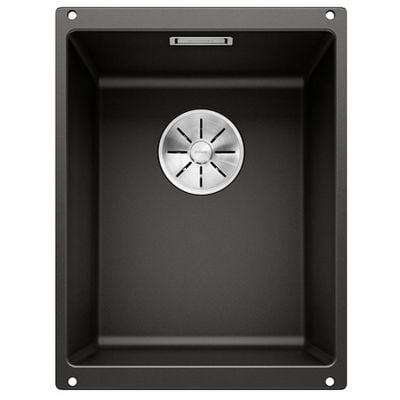 Blanco Subline 320-U svart kjøkkenvask i granittkompositt med underliming, 320x400 mm kum