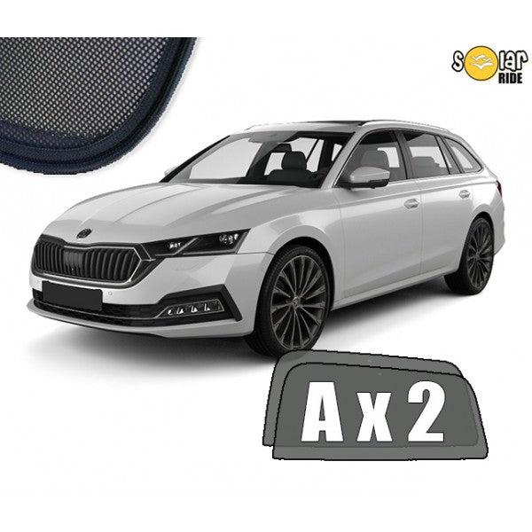 Sr solskjerm i akryl til Skoda Octavia Stasjonsvogn IV med enkel montering og vindavviserfunksjon