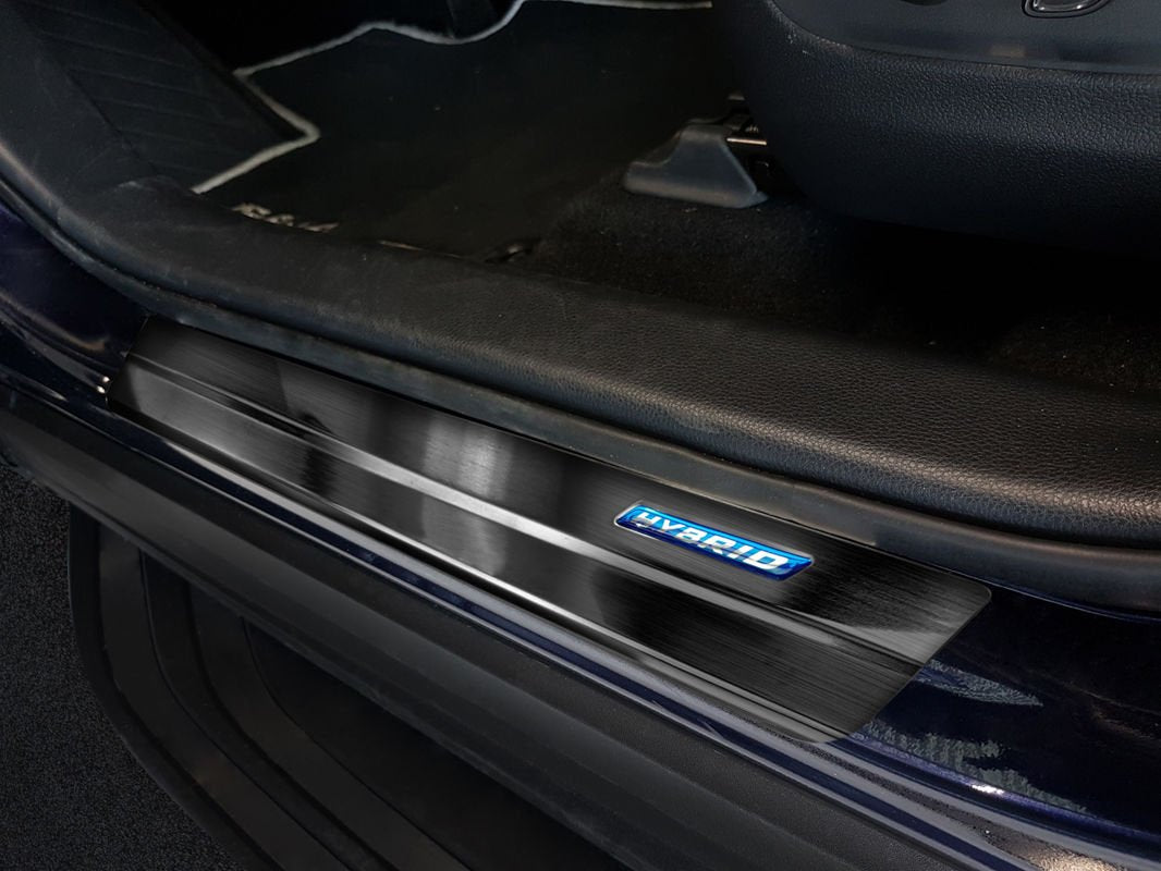 Avisa dørbeskytter til Toyota RAV4 V / RAV4 Plug-in Hybrid / Black Edition – børstet stål/svart