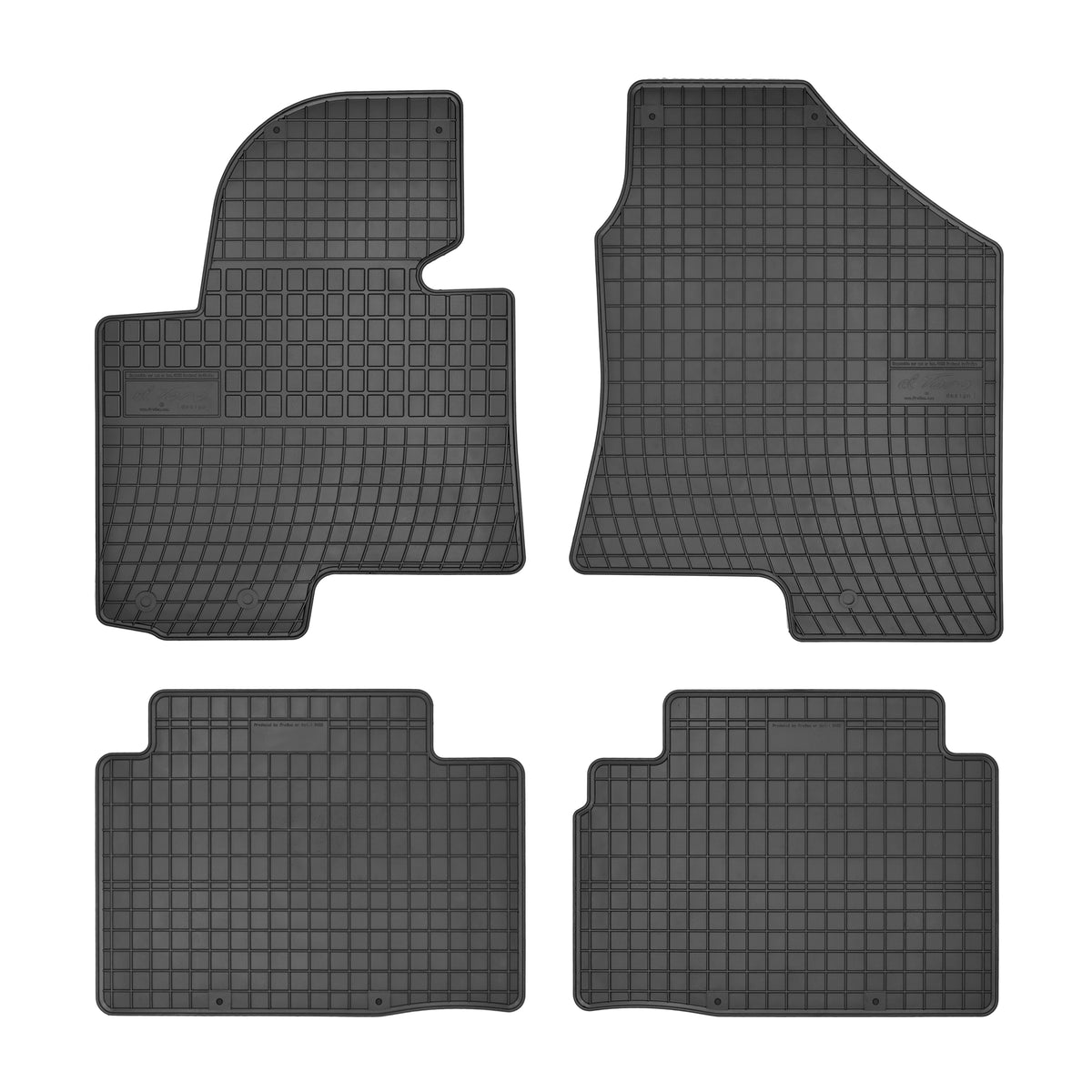 Frogum gummimatter til Kia Sportage III (2010-2015) – svart, 4 stk, vanntett med 1 cm sidekant