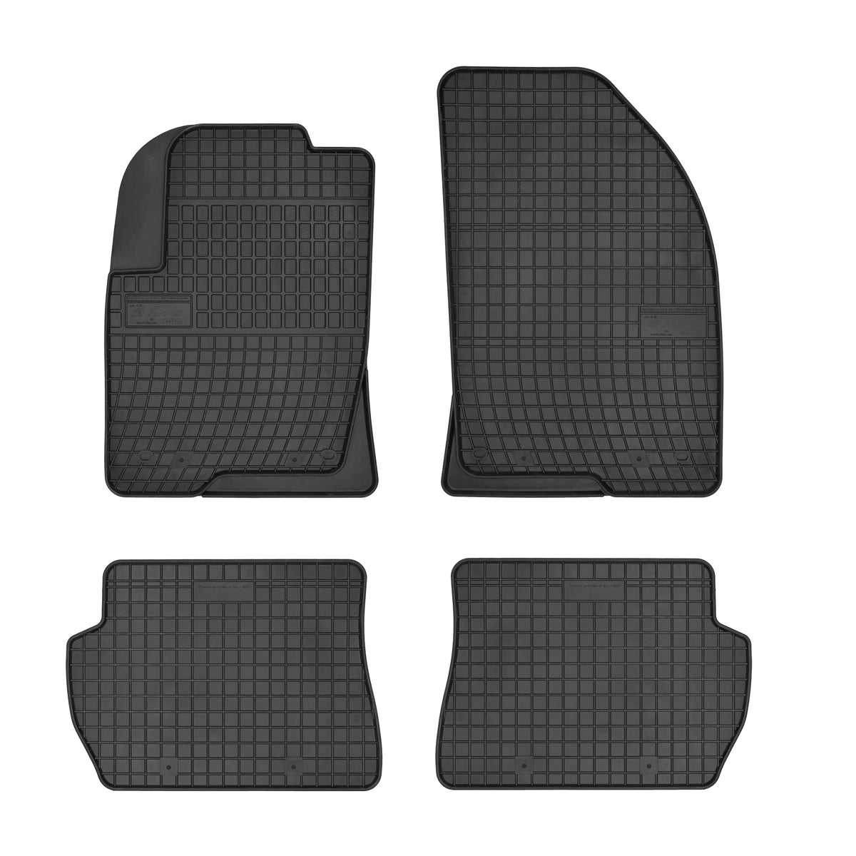 Frogum gummimatter til Ford Fusion 2002-2013 – sett med 4, svart-anthracite, vanntett med 1 cm sidekant