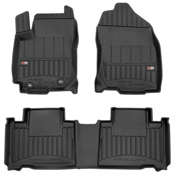 Frogum 3D Premium gulvmatter til Toyota RAV4 IV Hybrid (2013-2019) – TPE, 60 mm kantlist, sett med 4 stk.