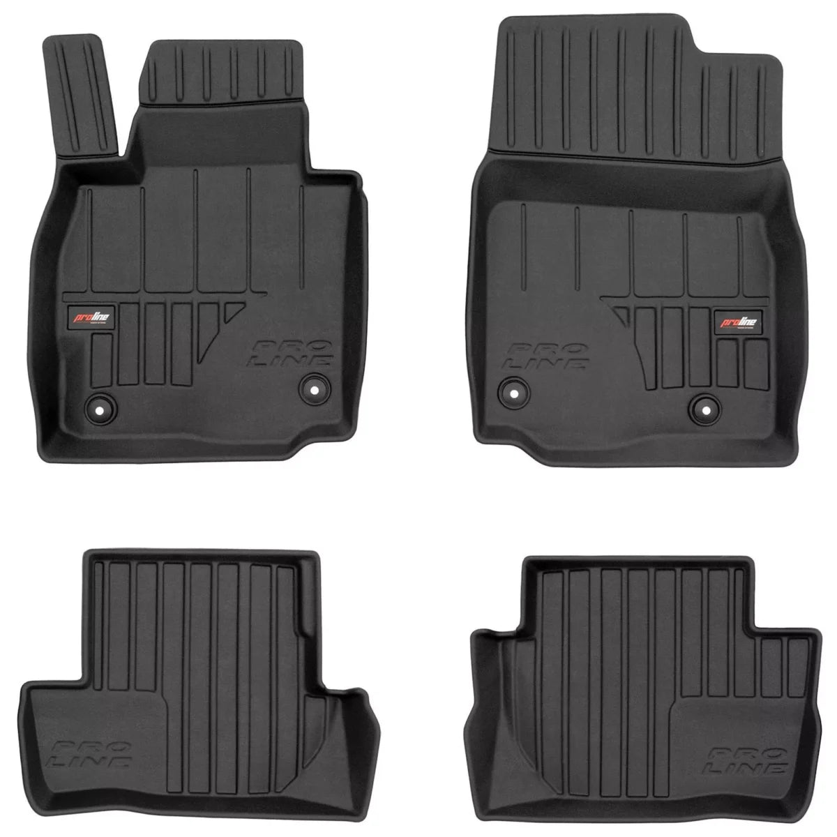 Frogum 3D Premium gulvmatter til Mazda MX-30 (2020–) – svart TPE med 60 mm sidekant, sett med 3 matter