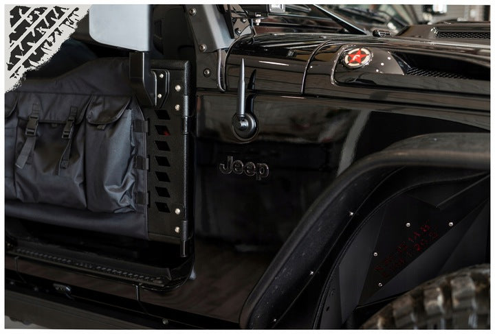 Emblem Jeep Sidemblem Wrangler Black - sett bakfra