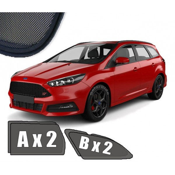 Sr solskjerm i akryl til Ford Focus Stasjonsvogn III – vindavviser for bedre ventilasjon og regnbeskyttelse