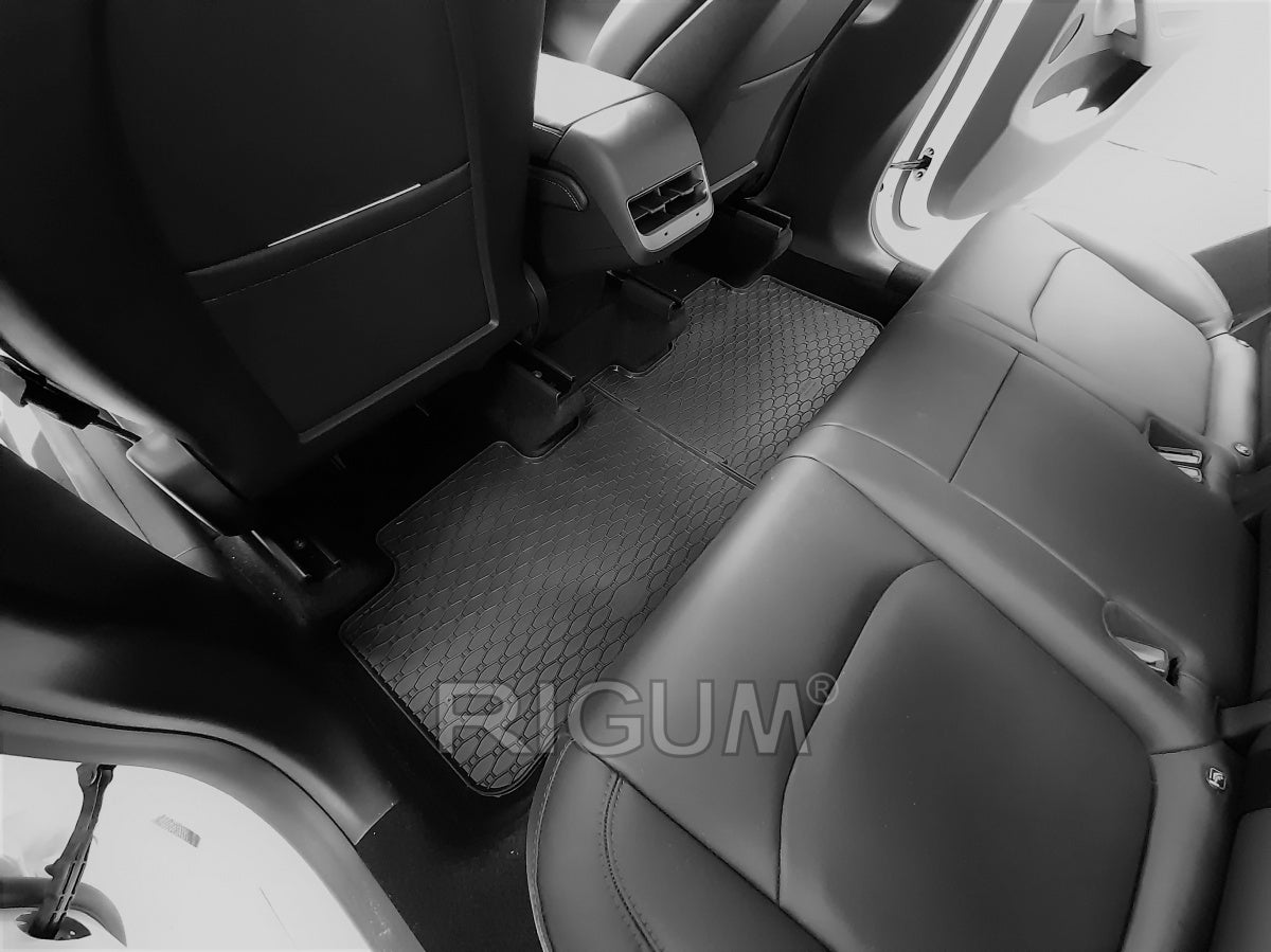 Gulvmatter Tesla Model Y (2020-2025) – Luktfrie gummi - detaljer