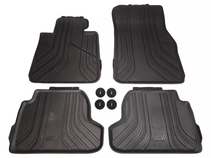 BMW OEM All-weather gulvmatter med kant til BMW 2 Coupé (F22) / Cabriolet (F23) – TPE-gummi, sklisikre og vanntette