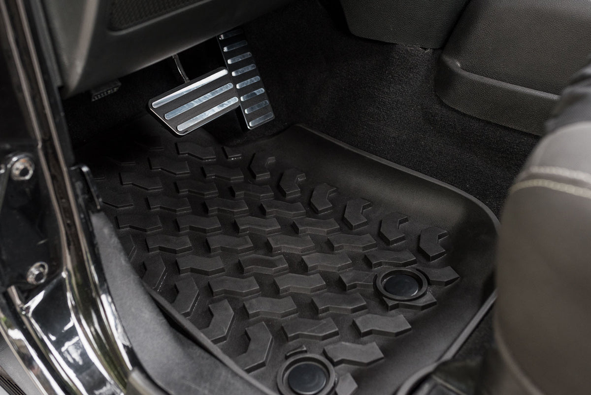 Ven-Tuning gulvmatter til Jeep Wrangler JK – TPE-gummi med høye kanter