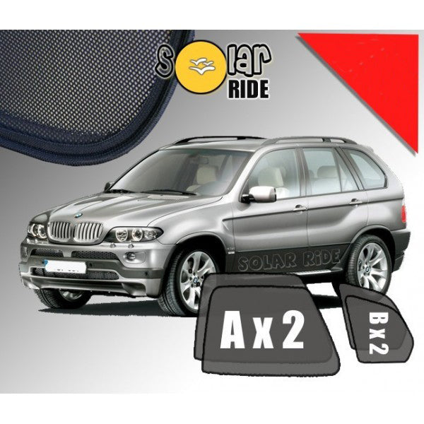 Sr solskjerm i akryl til Bmw X5 (E53), røykfarget vindavviser for bedre ventilasjon og regnbeskyttelse