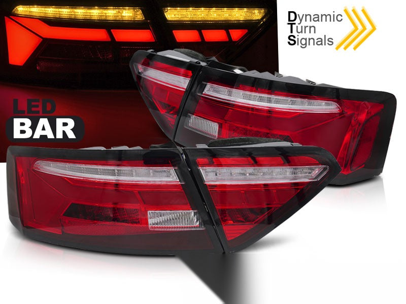 Detaljbilde av baklykter Audi A5 11-16 OEM Bulb med detaljer.